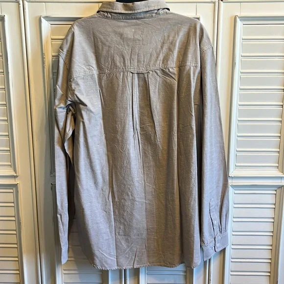 NWT Buffalo Jackson Men’s Light Gray Twill Button Down Shirt XXL - Picture 5 of 6
